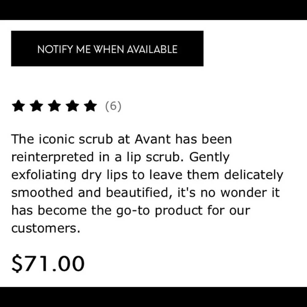Avant Velvet Perfecting Rose Sugar Lip Scrub​
